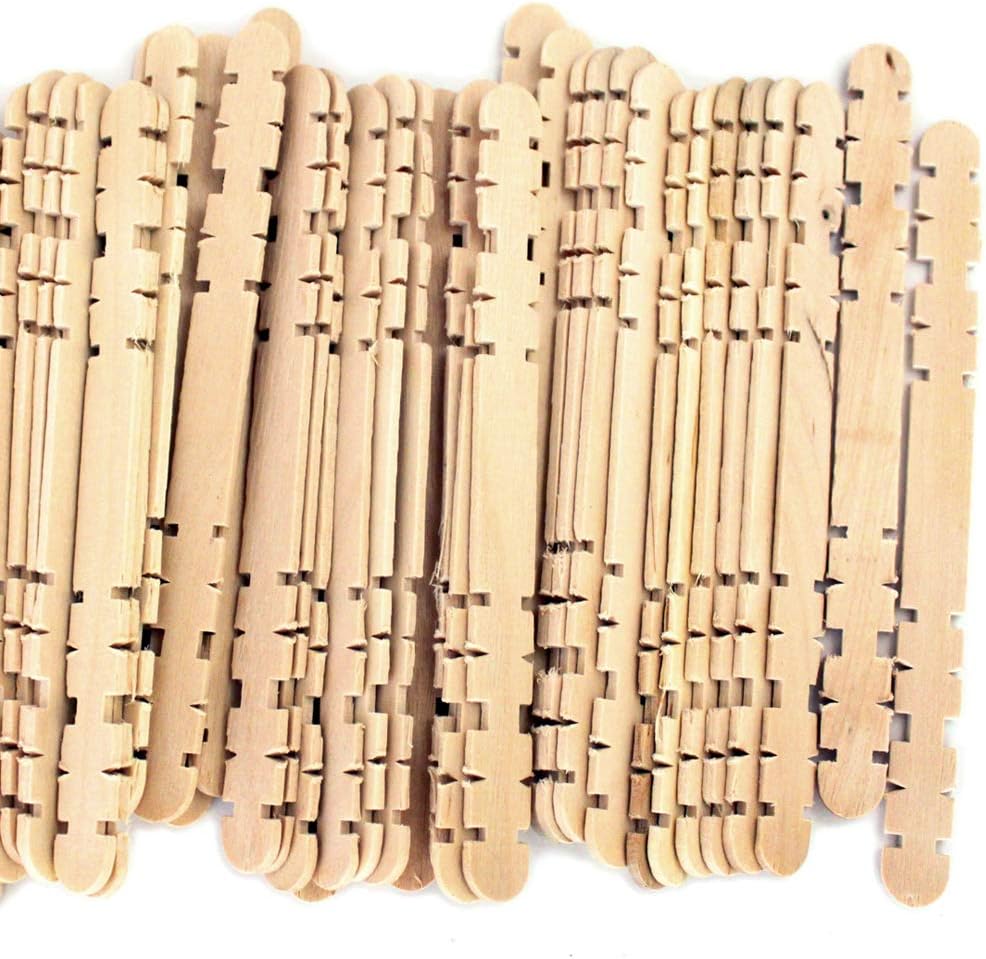 3000 Pcs Notched Wood Craft Sticks for DIY and STEM Projects