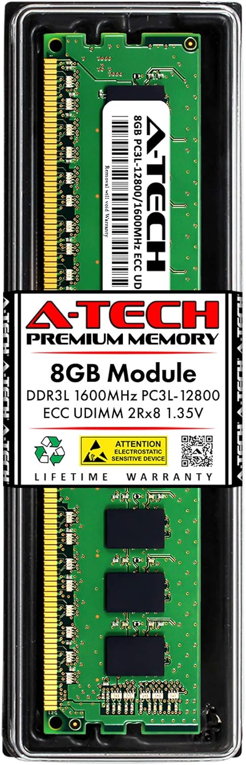 8GB DDR3/DDR3L 1600MHz ECC Unbuffered RAM Upgrade Module