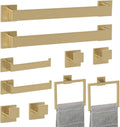 Bathroom Accessory Towel Bar Set 10-Piece Gold SUS304 - Durable Bath