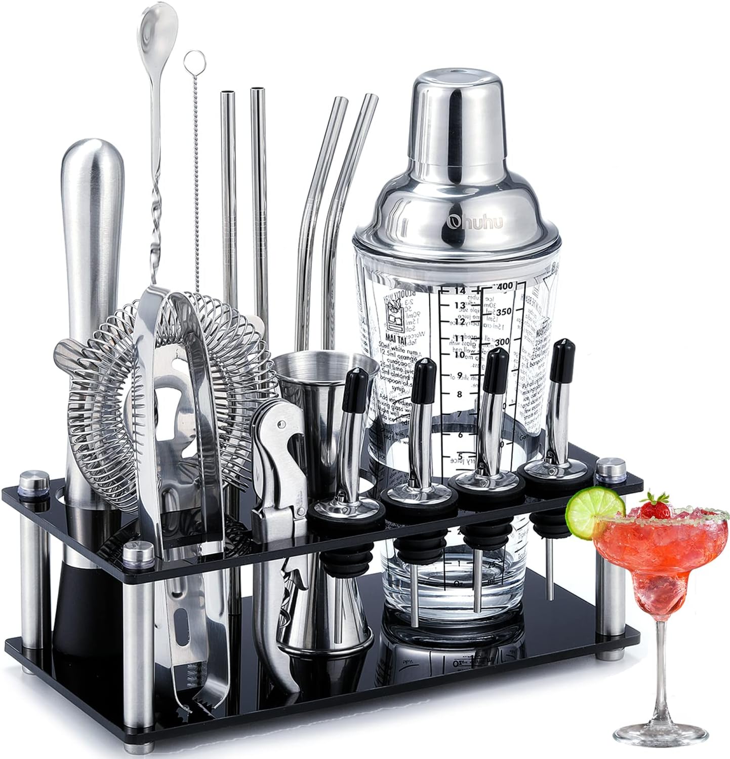 Ohuhu 17-Piece Cocktail Shaker Set: Master Mixology at Home!