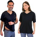 Post Surgery V Neck Dual Access Snap Shirt - Recovery Comfort Inspired