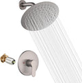 Brushed Nickel Shower Faucet Trim Kit with 8in Rain Shower Head