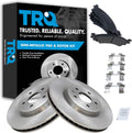 TRQ Front Brake Pad & Rotor Kit Compatible with 2010-2012 Ford Taurus