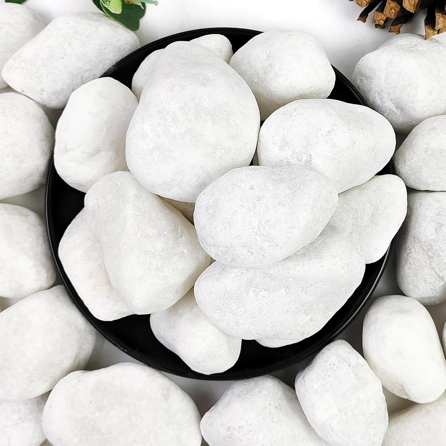 20lb White River Rocks for Landscaping and Home Decor Projects