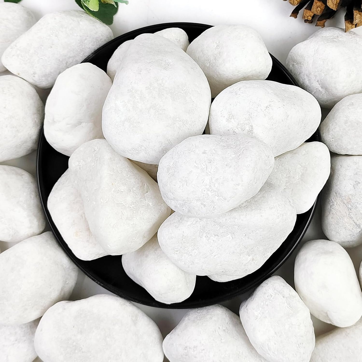 20lb White River Rocks for Landscaping and Home Decor Projects