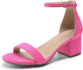DREAM PAIRS Womens Low-Chunk Low Heel Pump Sandal - Comfortable Shoes