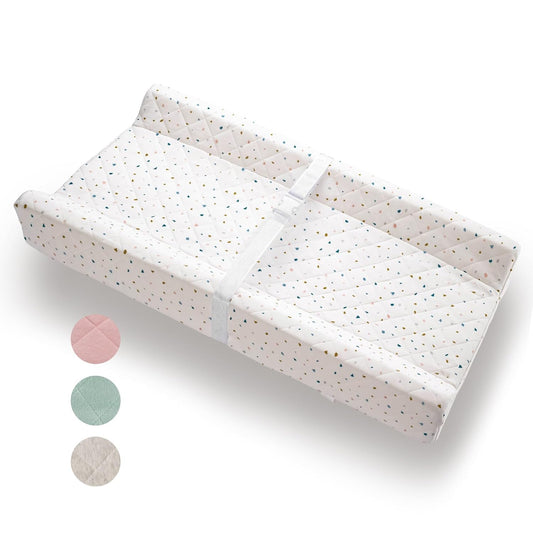 Organic Cotton Contoured Baby Changing Pad with Waterproof Foam