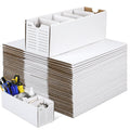 Cardboard Parts Bins Boxes 30 Sets - Bulk Kraft Storage Bins