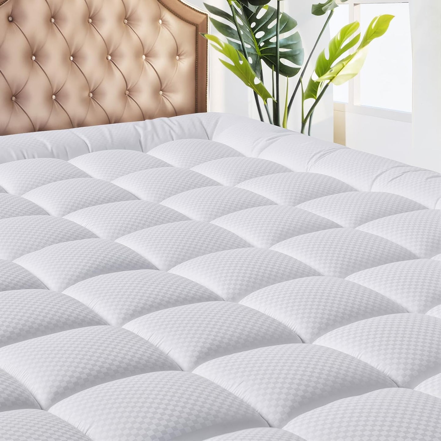 Cooling Breathable Mattress Pad for Olympic Super Queen Size
