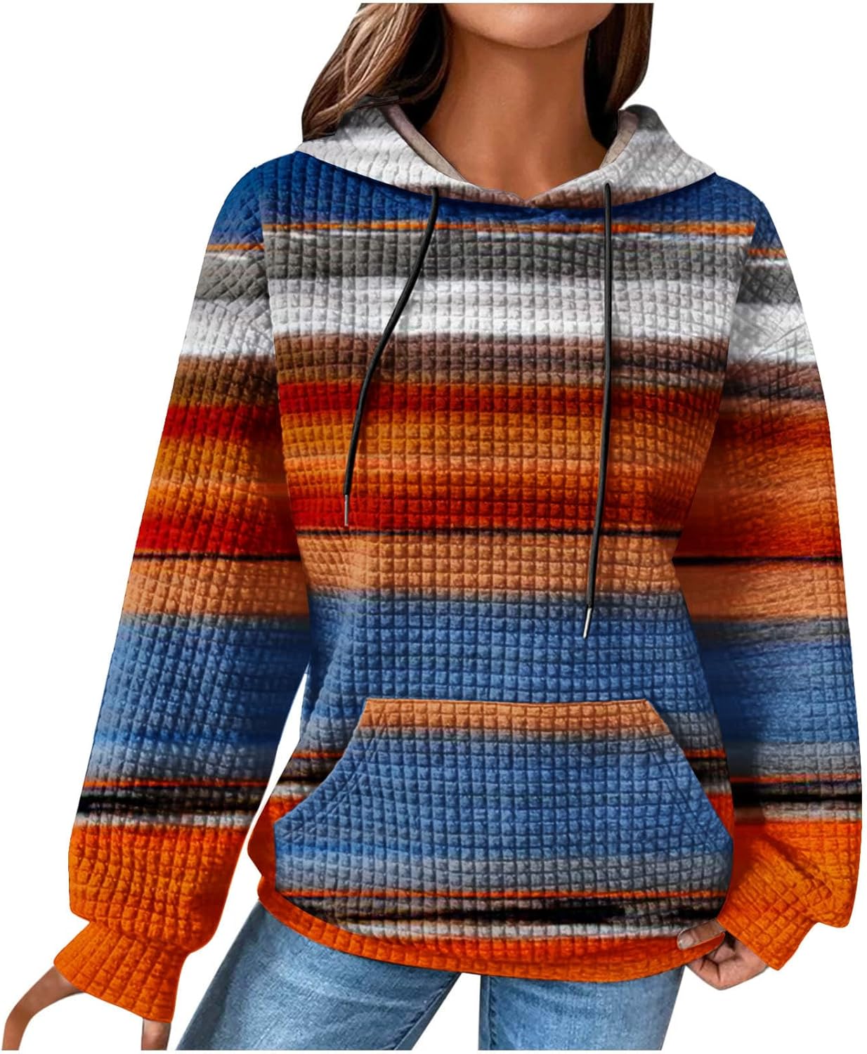 Waffle Knit Hoodie: Cozy Fall Style