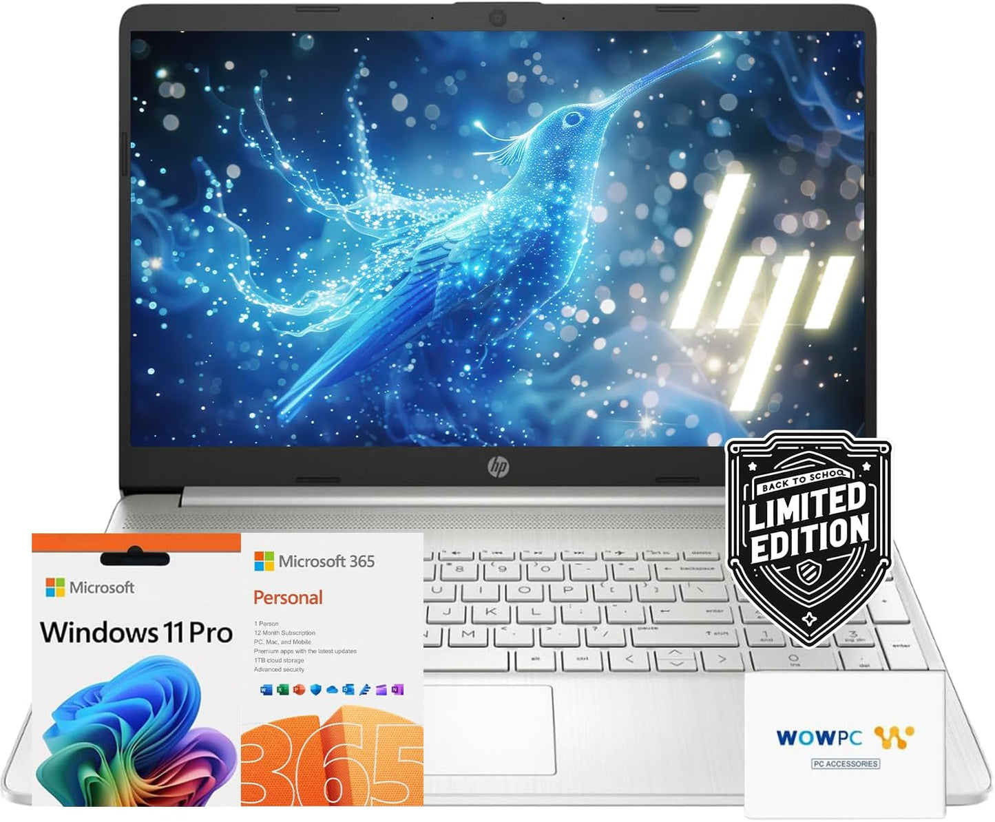 HP 15.6 Laptop with Microsoft 365: Efficient Performance & Storage