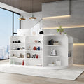 Large L-Shaped Reception Desk with 3 Drawers and Hutch - Modern White