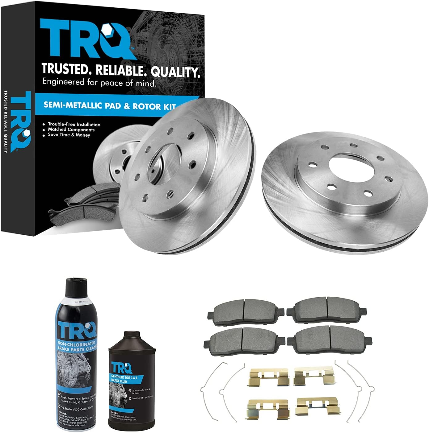 TRQ Front Brake Pad & Rotor Kit for 2004-2008 Ford F-150