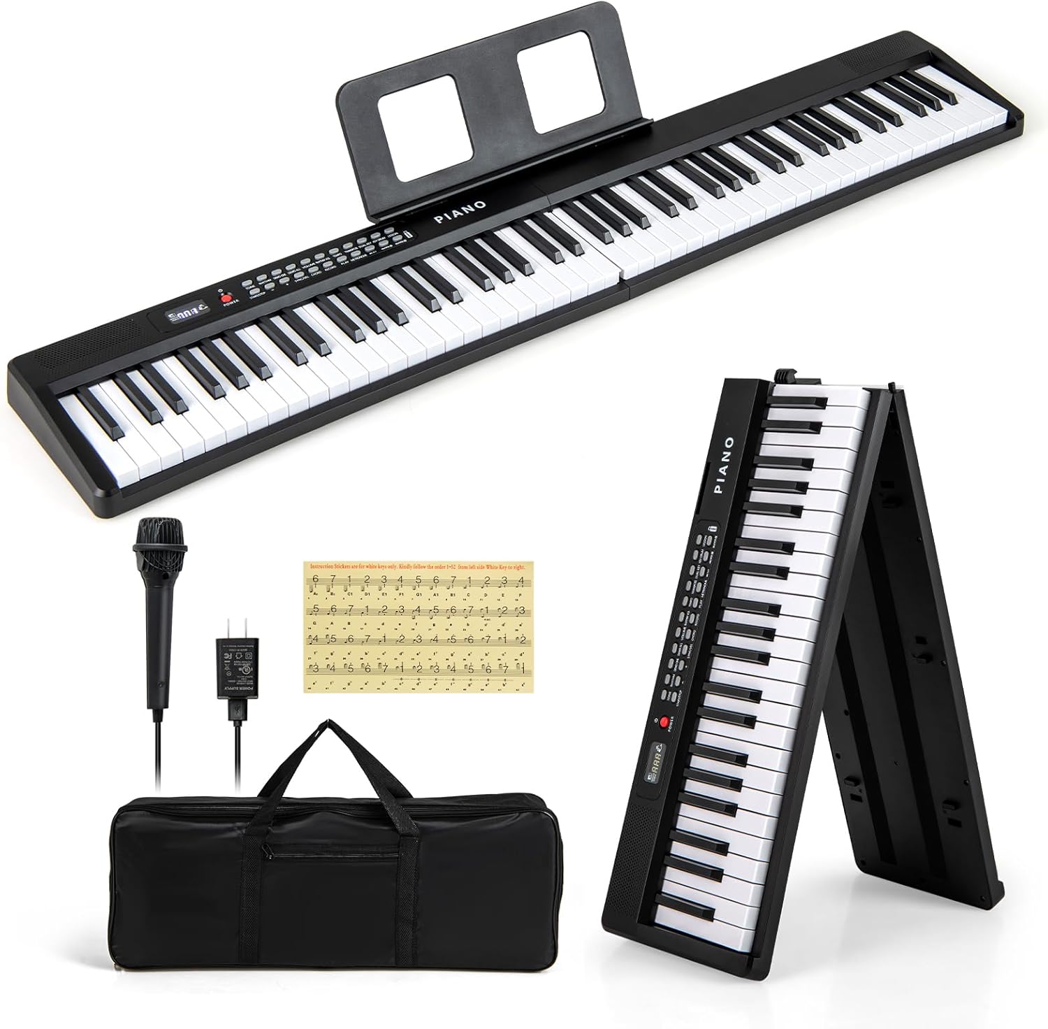 Portable 88-Key Digital Piano for Beginners