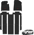 3W Floor Mats Fit Toyota Sienna 2021-2025 (7 Seat) - All-Weather TPE