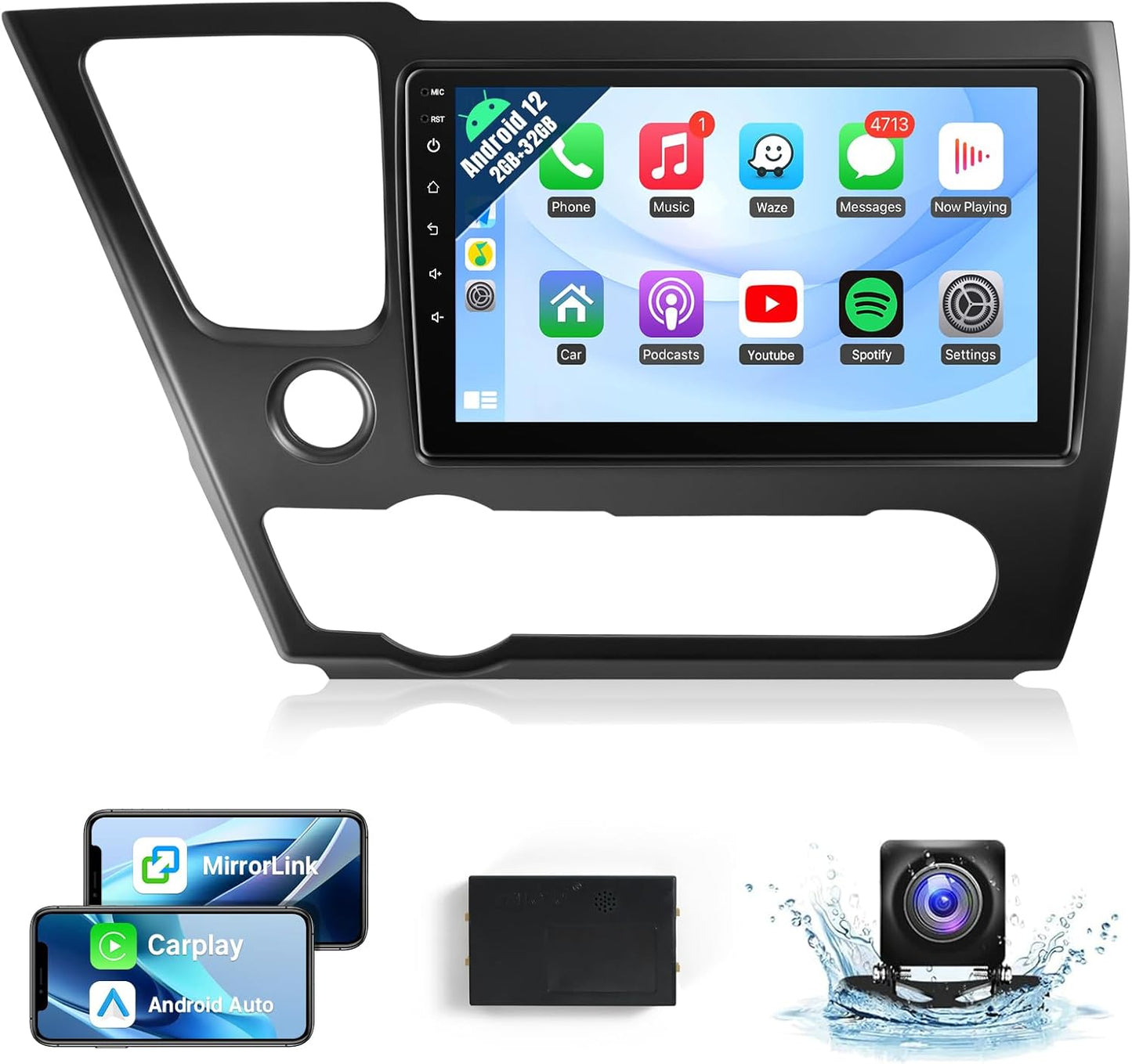 Naifay Car Stereo for Honda Civic 2013-2017 with Wireless Carplay