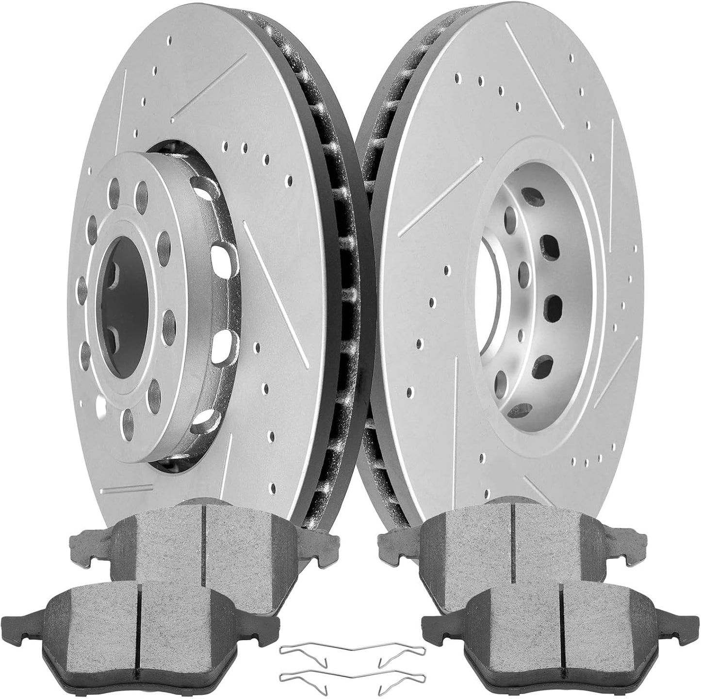 SCITOO Brake Kit with Rotors and Pads for Audi and Volkswagen