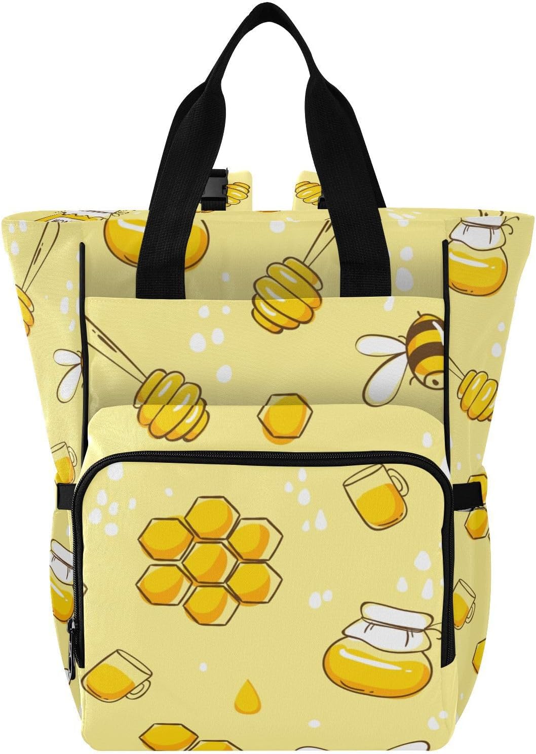 SPRIPORT Flying Bees Diaper Backpack - Ultimate Baby Travel Companion