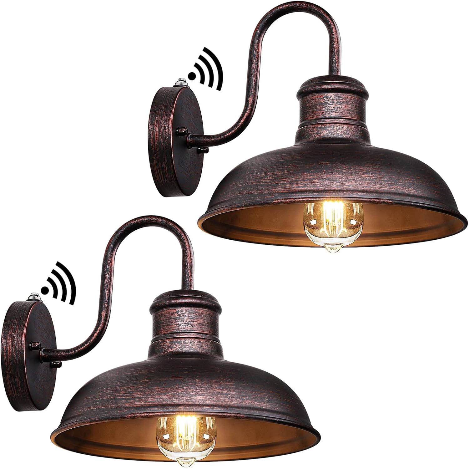 Dusk to Dawn Outdoor Wall Lights - Vintage Gooseneck Barn Light