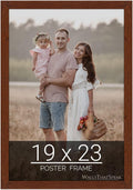 wallsthatspeak 19x23 Dark Walnut Rustic Pine Picture Frame - Rustic