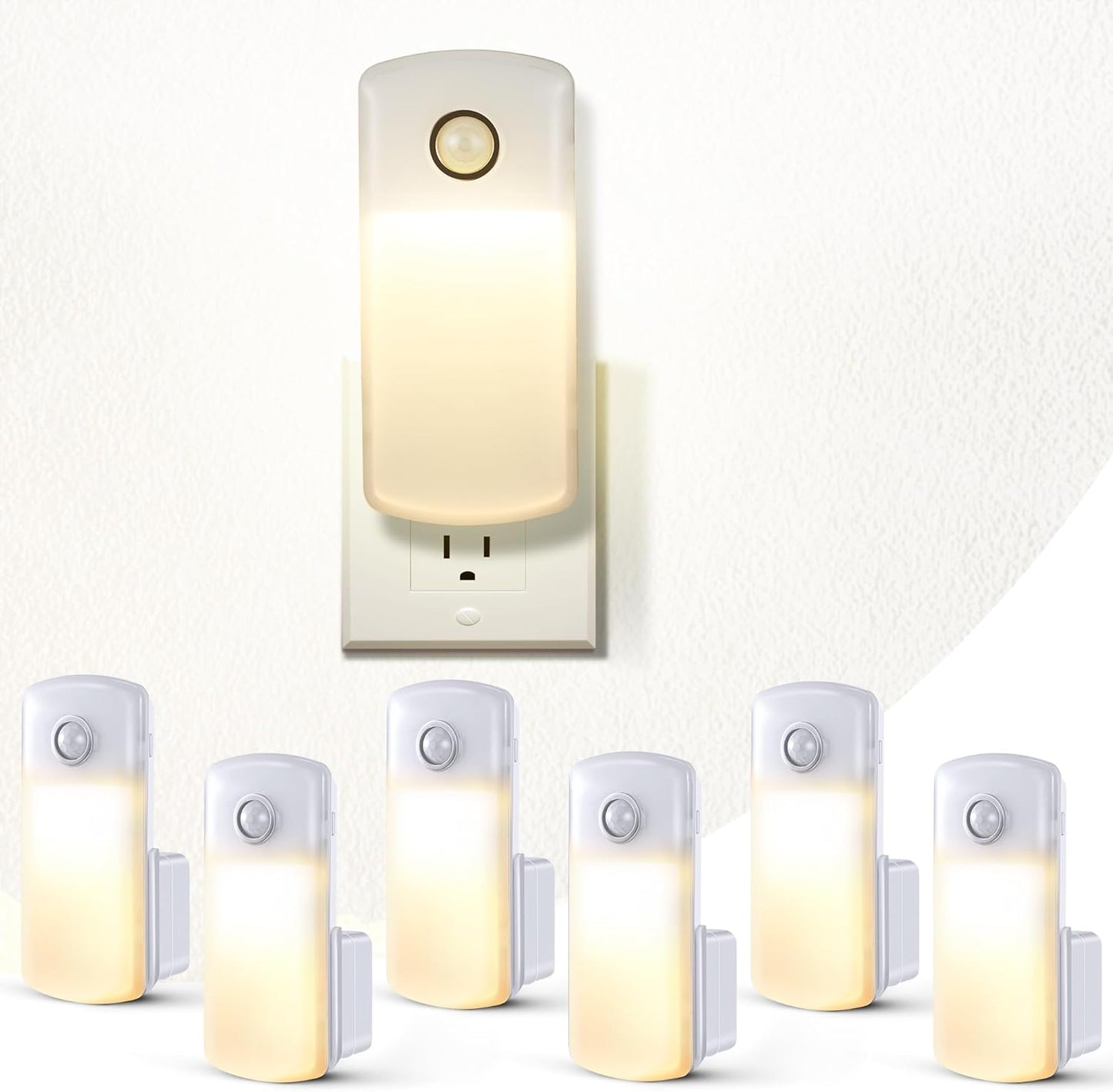 Enhon 6 Pack Emergency Power Failure Night Lights for Home