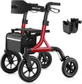 Walkers for Seniors Rollator with Seat and 12in All Terrain Wheels