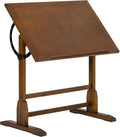 Vintage Rustic Oak Drafting Table - Adjustable 36in x 24in