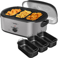 Sunvivi Electric Roaster Oven with 3-Bin Buffet Server - 20 QT