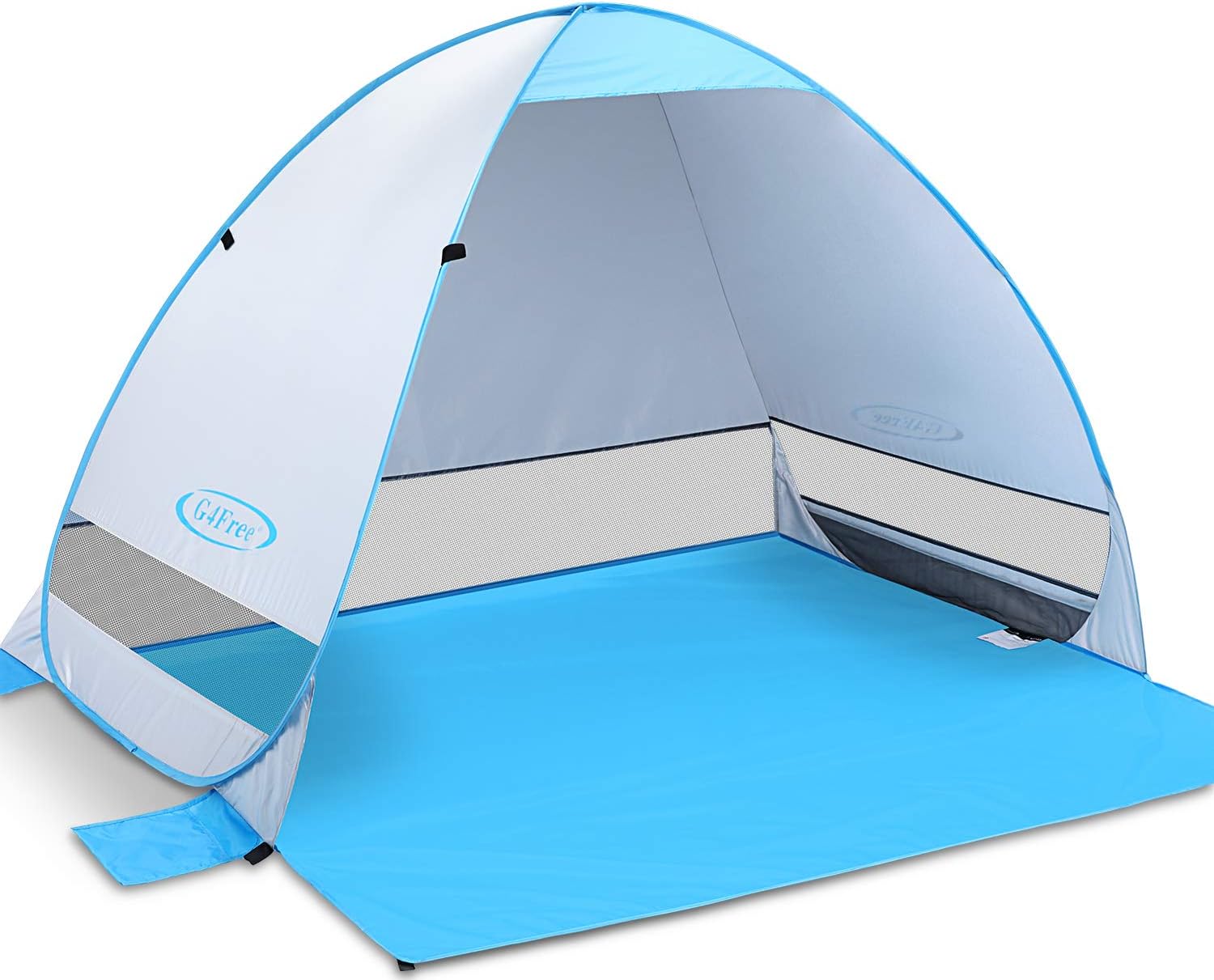 G4Free Large Pop up Beach Tent for Family Sun Shelter