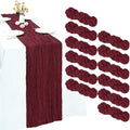 Burgundy Cheesecloth Table Runner 10ft 35 x 120 in - 12 Pack