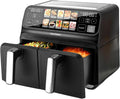 ChefRobot Air Fryer 8 Quart Dual Air Fryer TFT Screen - Family Size