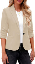 LookbookStore Blazers for Women 3/4 Sleeve Business Casual Blazer be