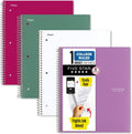 Five Star Spiral Notebooks + Study App, 4 Pack - Durable College Ruled