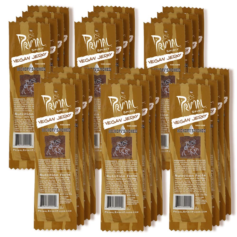 Primal Spirit Vegan Jerky Classic Flavor Hickory Smoked Snack