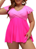 Plus Size Tankini Swimsuit for Women - Tummy Control Swimdress 2025