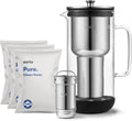 Glass Water Filter Pitcher 1.18 L - Elegant Refillable Purifier