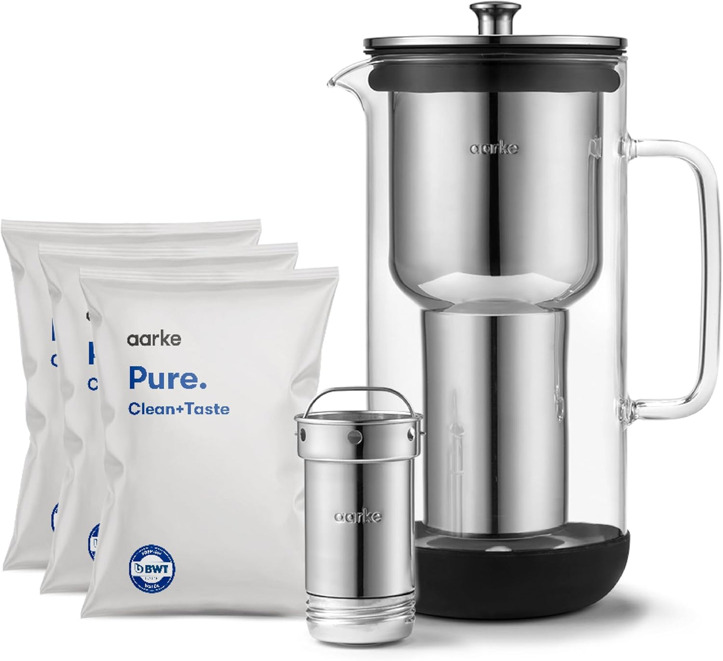 aarke Purifier Regular Glass Water Filter Pitcher Bundle Review