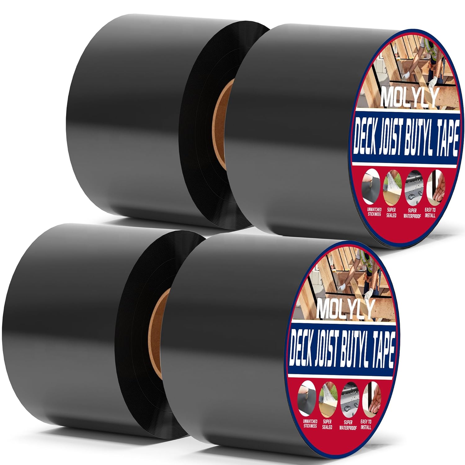 Joist Tape for Decking 4ft' x 50ft - Weatherproof Butyl Sealant