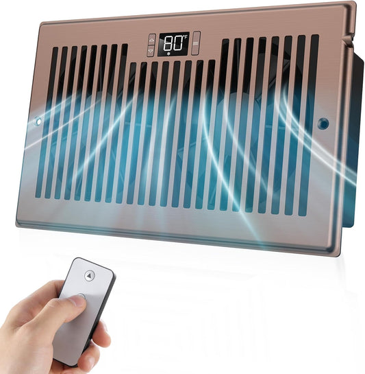 10-Speed Remote Control Vent Booster - Whisper Quiet Heating/Cooling Solution!