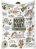 New Mom Gifts Blanket with Daily Affirmations - Cozy 50in x 60in