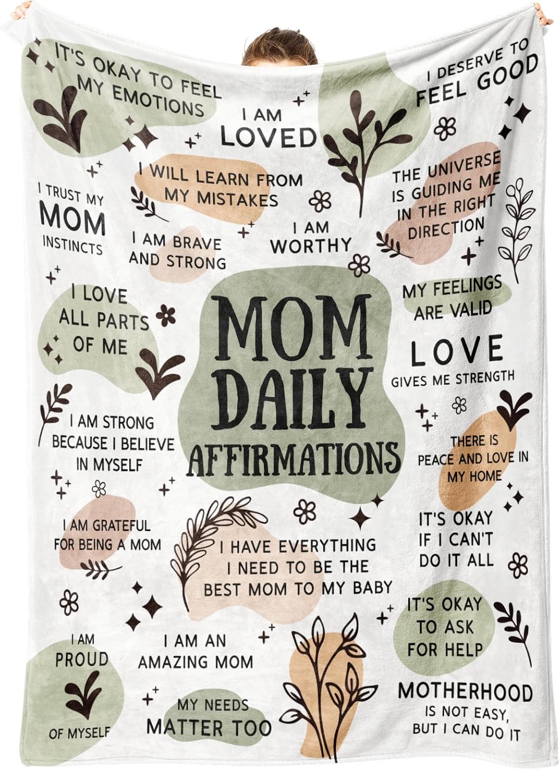 New Mom Gifts Blanket for First Time Moms with Affirmations
