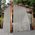 Waterproof Sheer Outdoor Curtains for Patio - Light Filtering 100 x 84