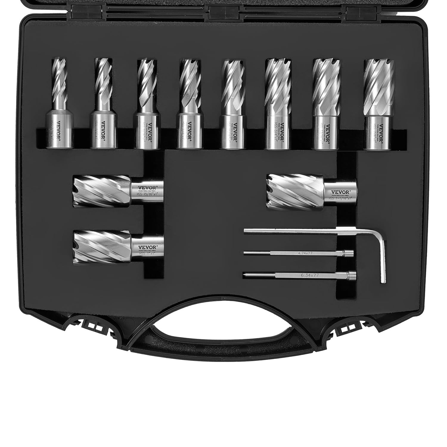 VEVOR Annular Cutter Set for Magnetic Drills, 13 pcs HSS