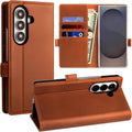 Samsung Galaxy Z Fold 7 Case Retro Oil Wax Leather Folio Wallet
