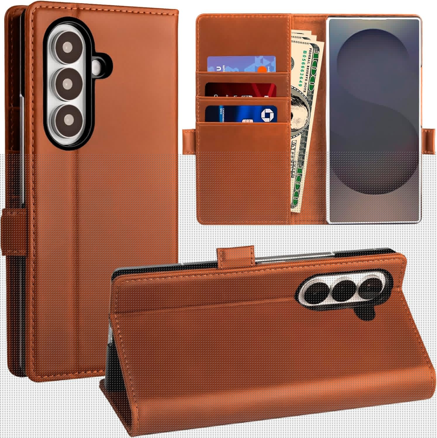 Premium Retro Oil Wax Leather Case for Samsung Galaxy Z Fold 7