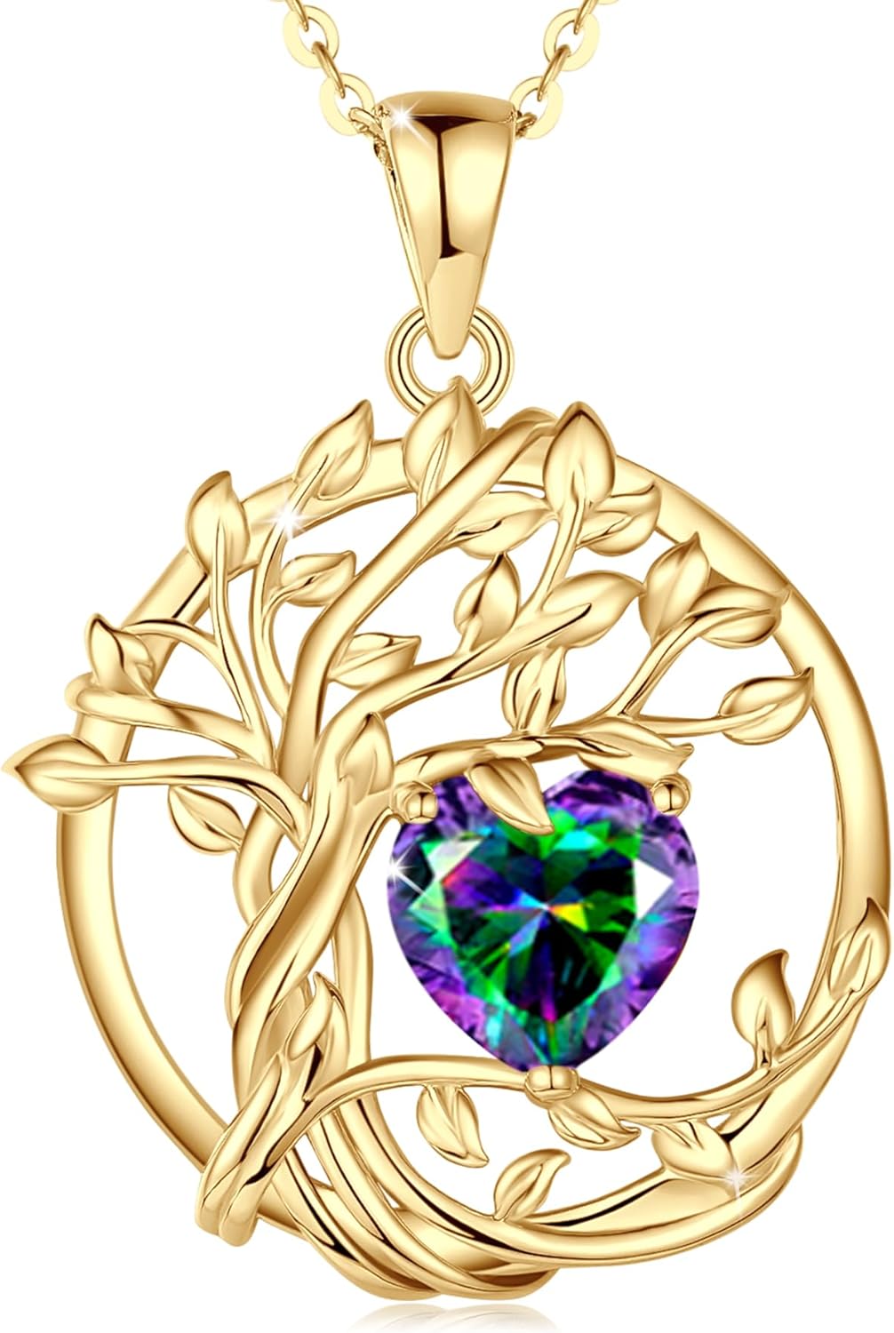 FANCIME Tree of Life Birthstone Necklace for Special Occasions