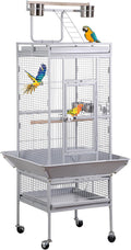 Large 61 in Bird Cage with Play Top and Stand - Spacious Parrot Home