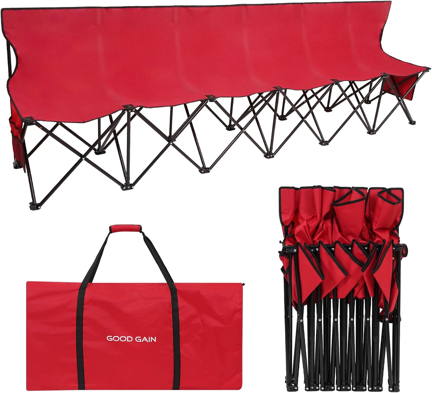 G GOOD GAIN Portable Soccer Bench for Team Events and Camps