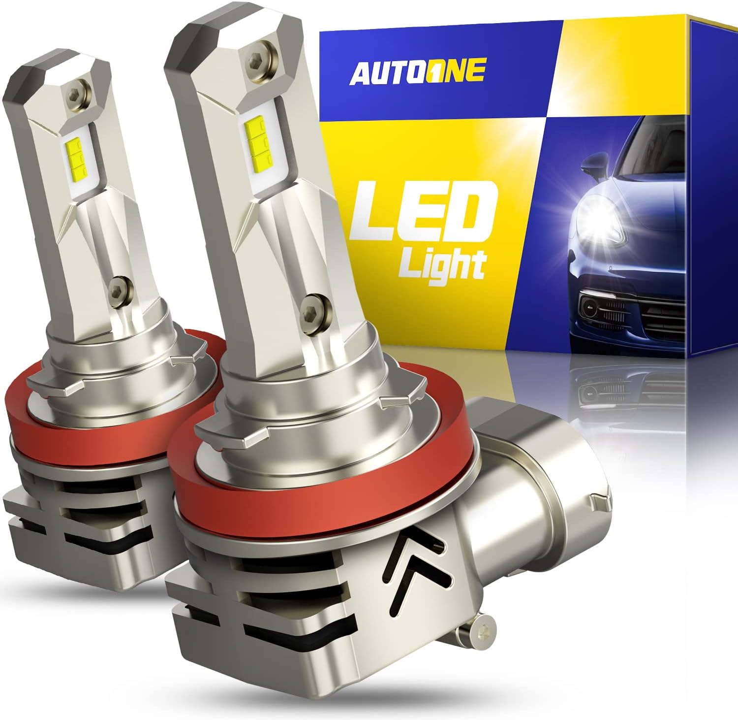 AUTOONE H11 LED Fog Bulbs: 18000LM Super Bright 6000K Cool White