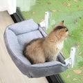 Foldable Cat Hammock Window Perch with Bolster - Cordless Fold-Up Bed